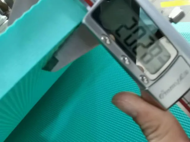 measuring EVA foam thickness with caliper for quality check