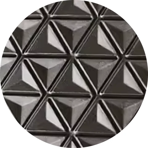 Triangle pattern embossed on EVA slipper sole material