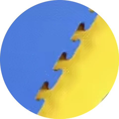 Blue and Yellow reversible EVA tatami mat