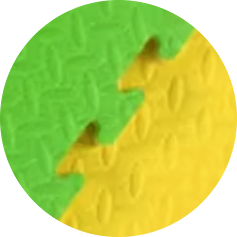 Green and Yellow reversible EVA tatami mat