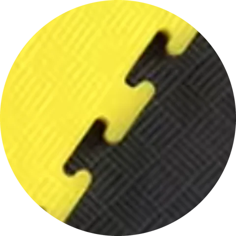Yellow and Black reversible EVA tatami mat